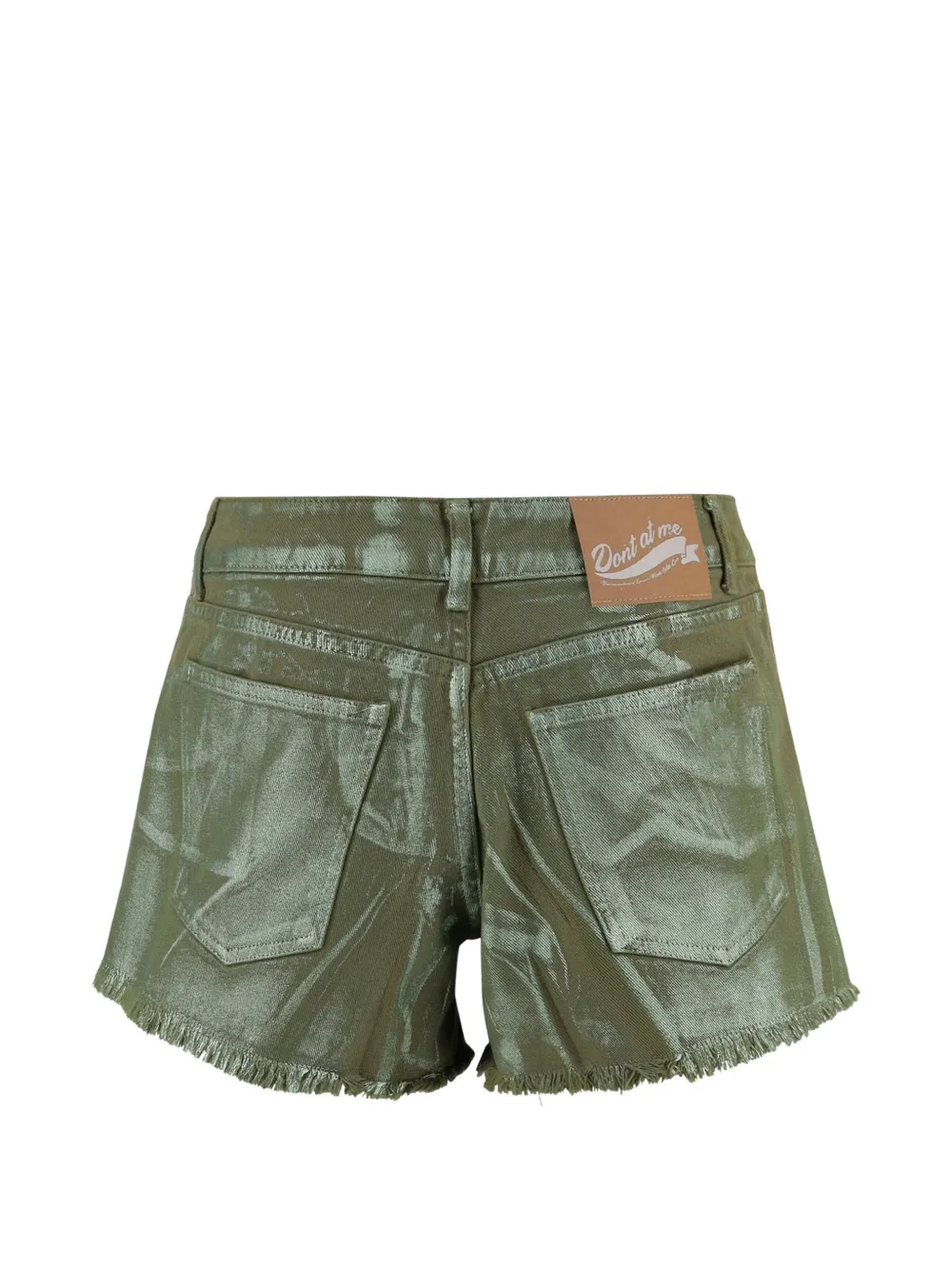  Don't @ Me Frayed Shorts - Green 