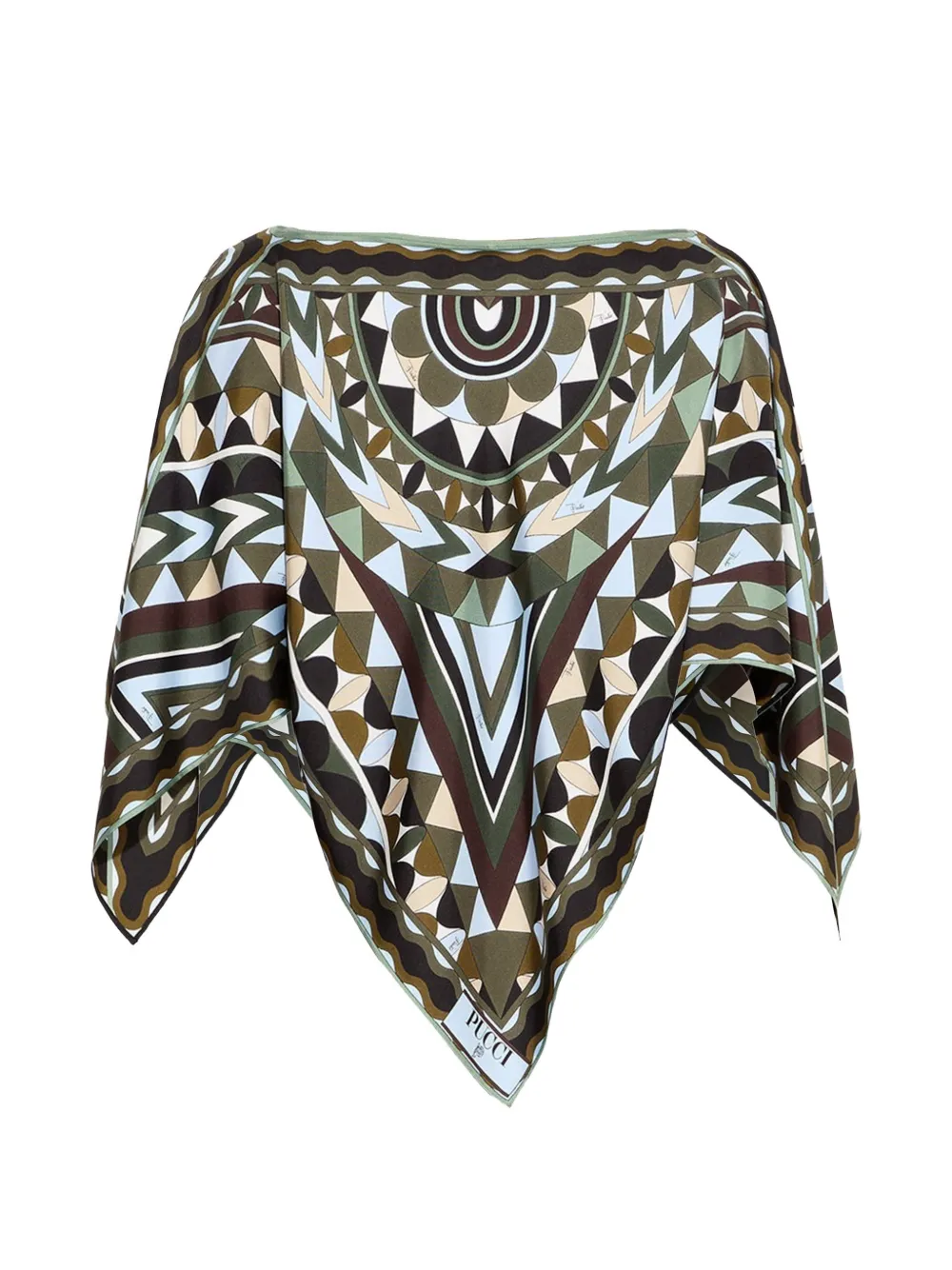 PUCCI geometric-print blouse - Verde