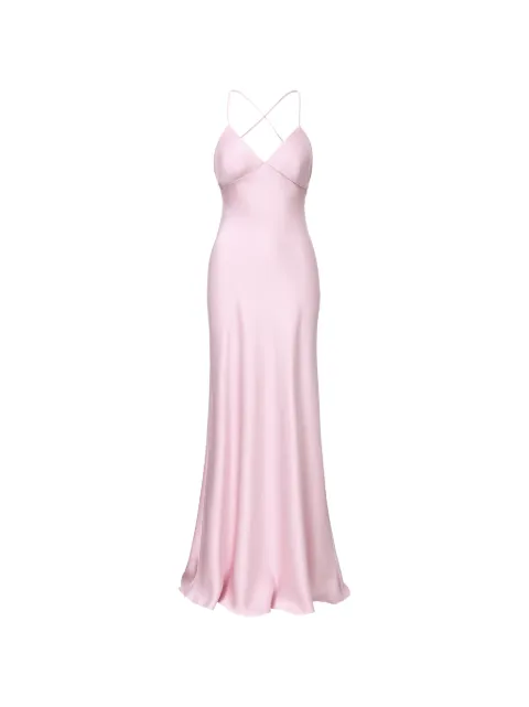 IL VOLO Isla cross-back satin dress