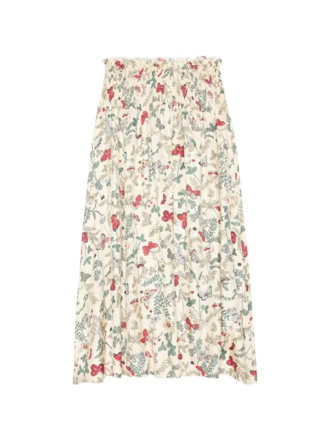 The Great. The Canary floral midi skirt