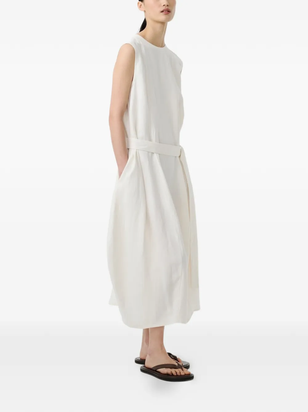  Studio Nicholson Wold Belted Midi Dress - Neutrals 