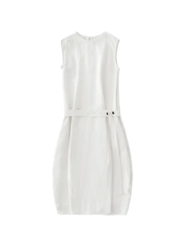Studio Nicholson Wold Belted Midi Dress in Neutrals