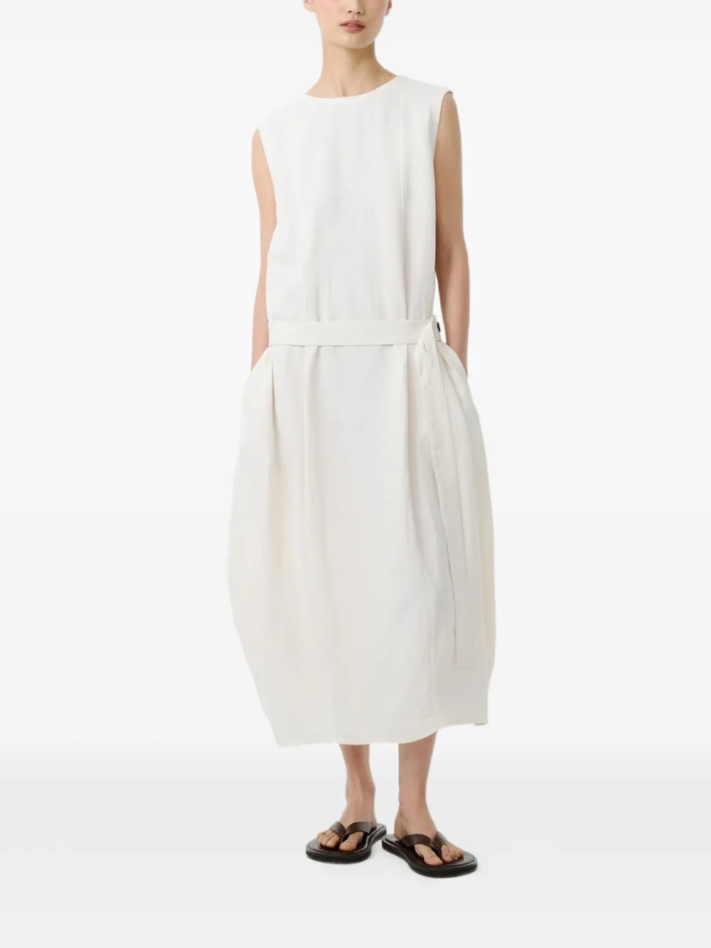  Studio Nicholson Wold Belted Midi Dress - Neutrals 
