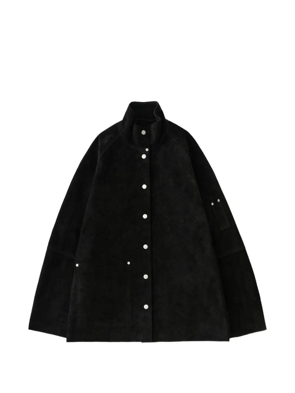 Studio Nicholson Dash press-stud suede jacket - Nero