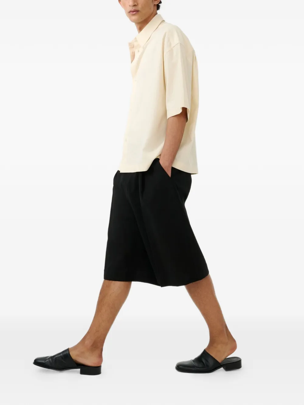  Studio Nicholson Sanko Short-sleeve Button Shirt - Neutrals 