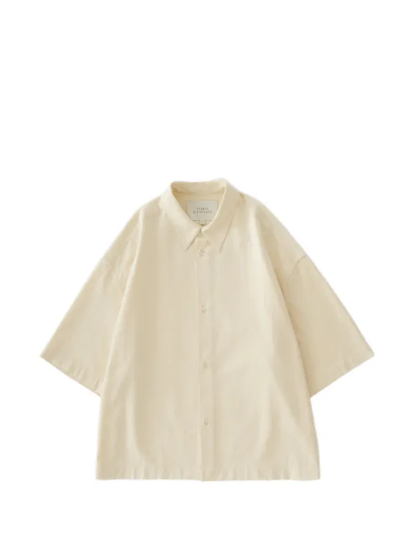 Studio Nicholson Sanko Short-sleeve Button Shirt in Neutrals