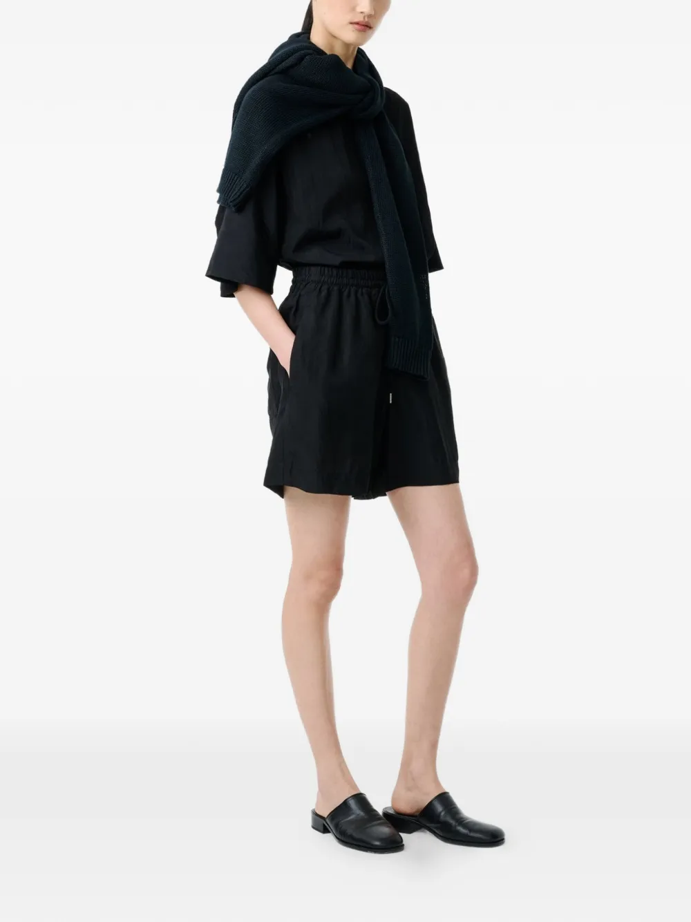  Studio Nicholson Top Bascom De Manga Corta - Negro 