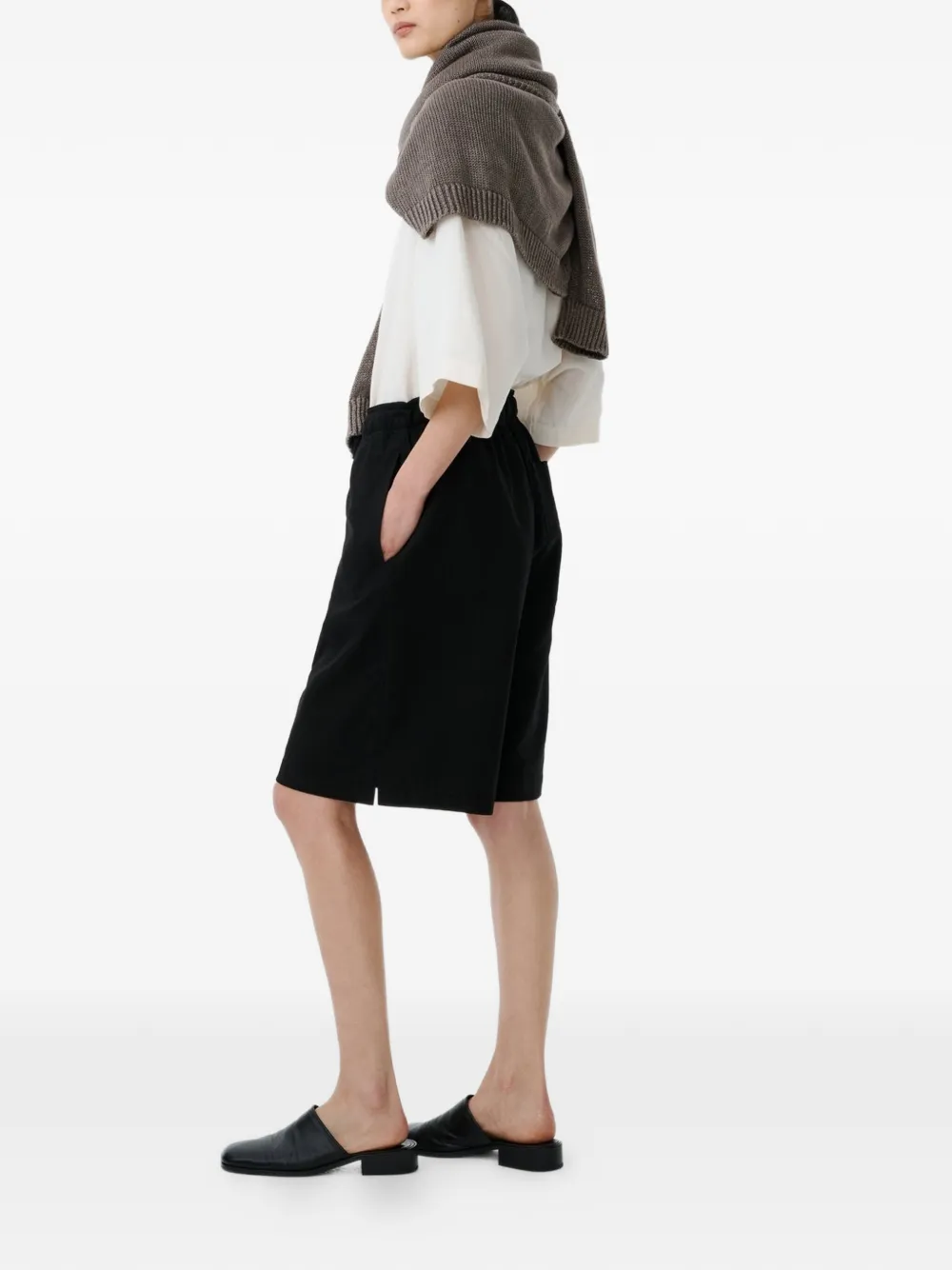  Studio Nicholson Toulon Two-button Short-sleeve Shirt - Neutrals 