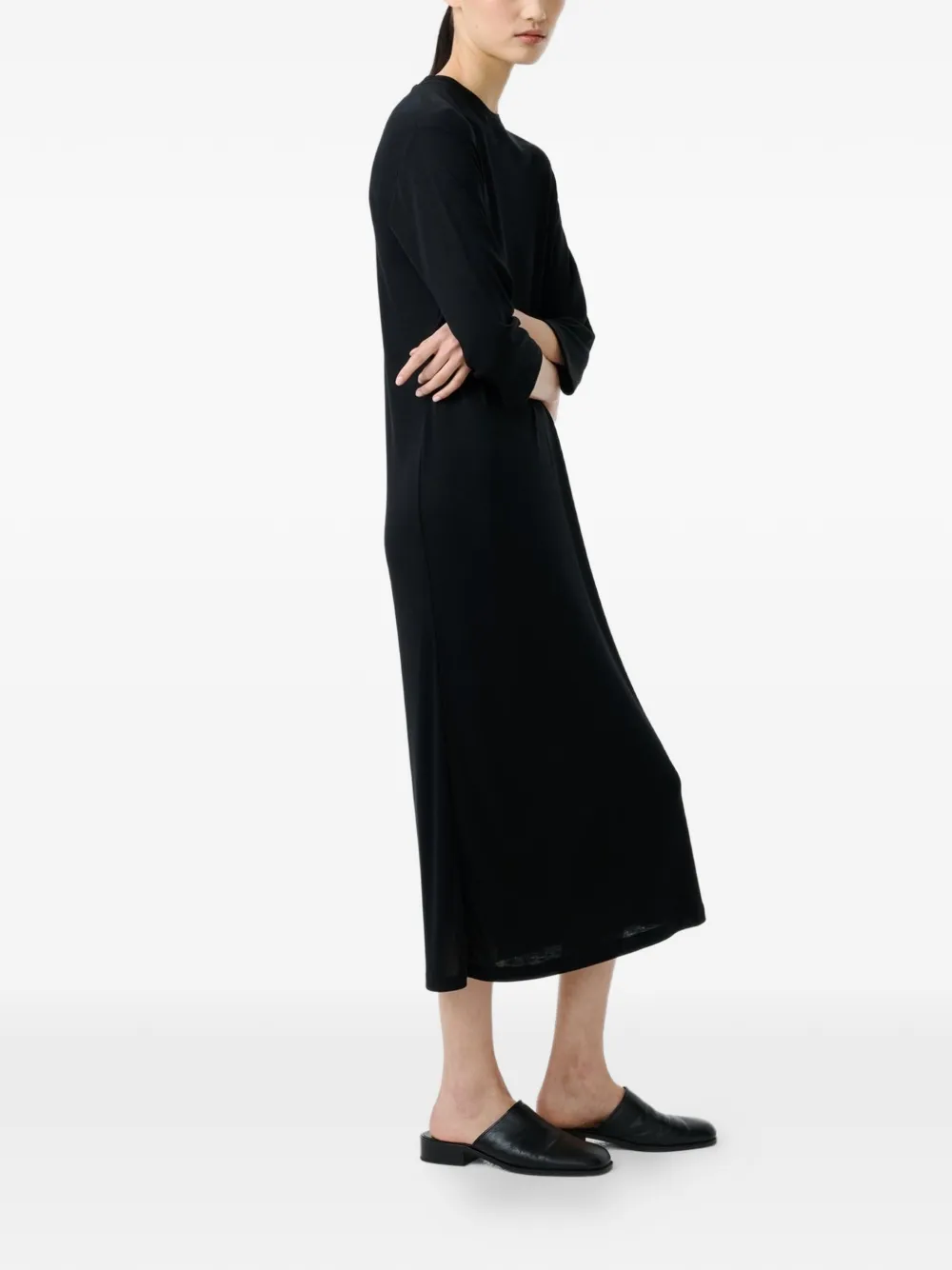 Studio Nicholson Milner Crew-neck Midi Dress - Black 