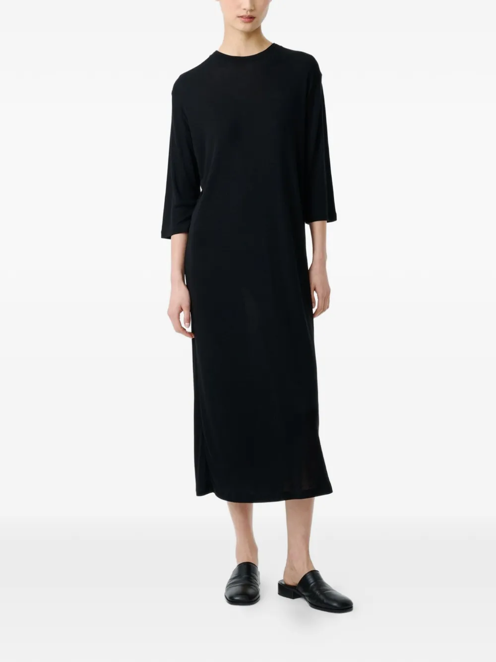  Studio Nicholson Milner Crew-neck Midi Dress - Black 