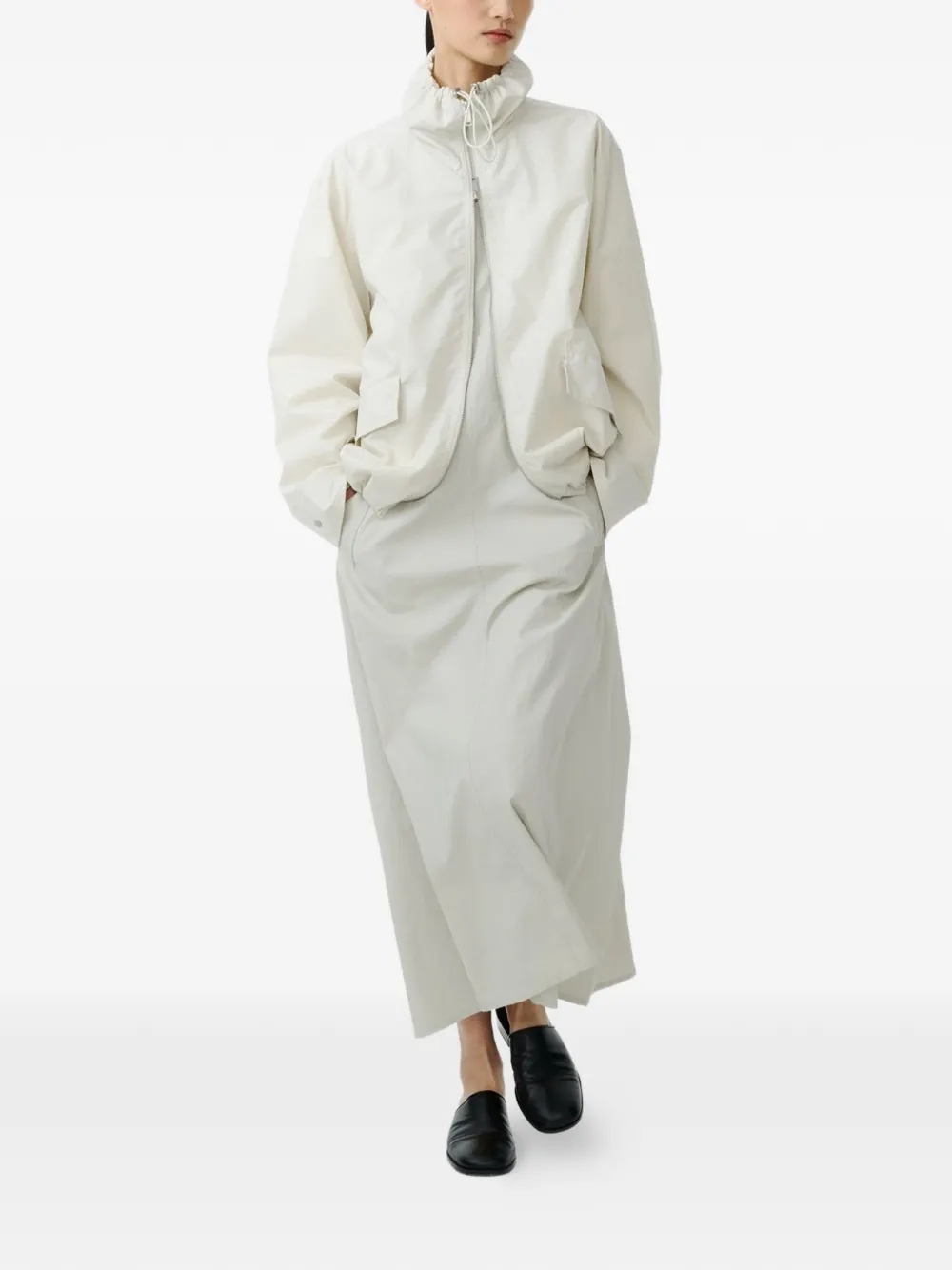  Studio Nicholson Lismore Drawcord Collar Jacket - Neutrals 