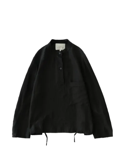 Studio Nicholson Baye Twill grandad-collar pocket shirt
