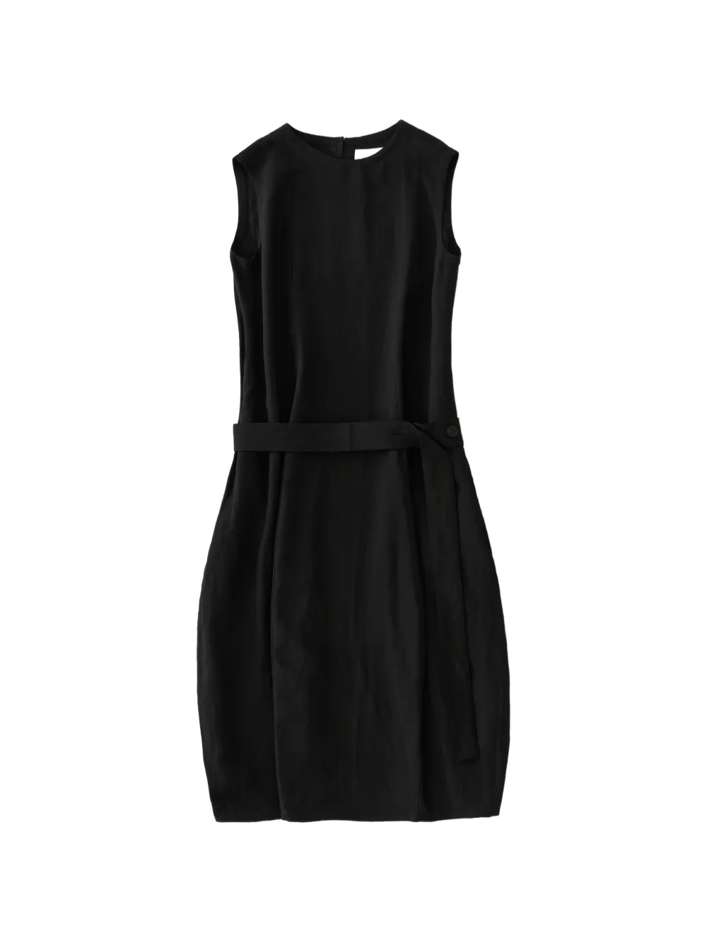 Studio Nicholson Wold belted A-line mini dress - Nero