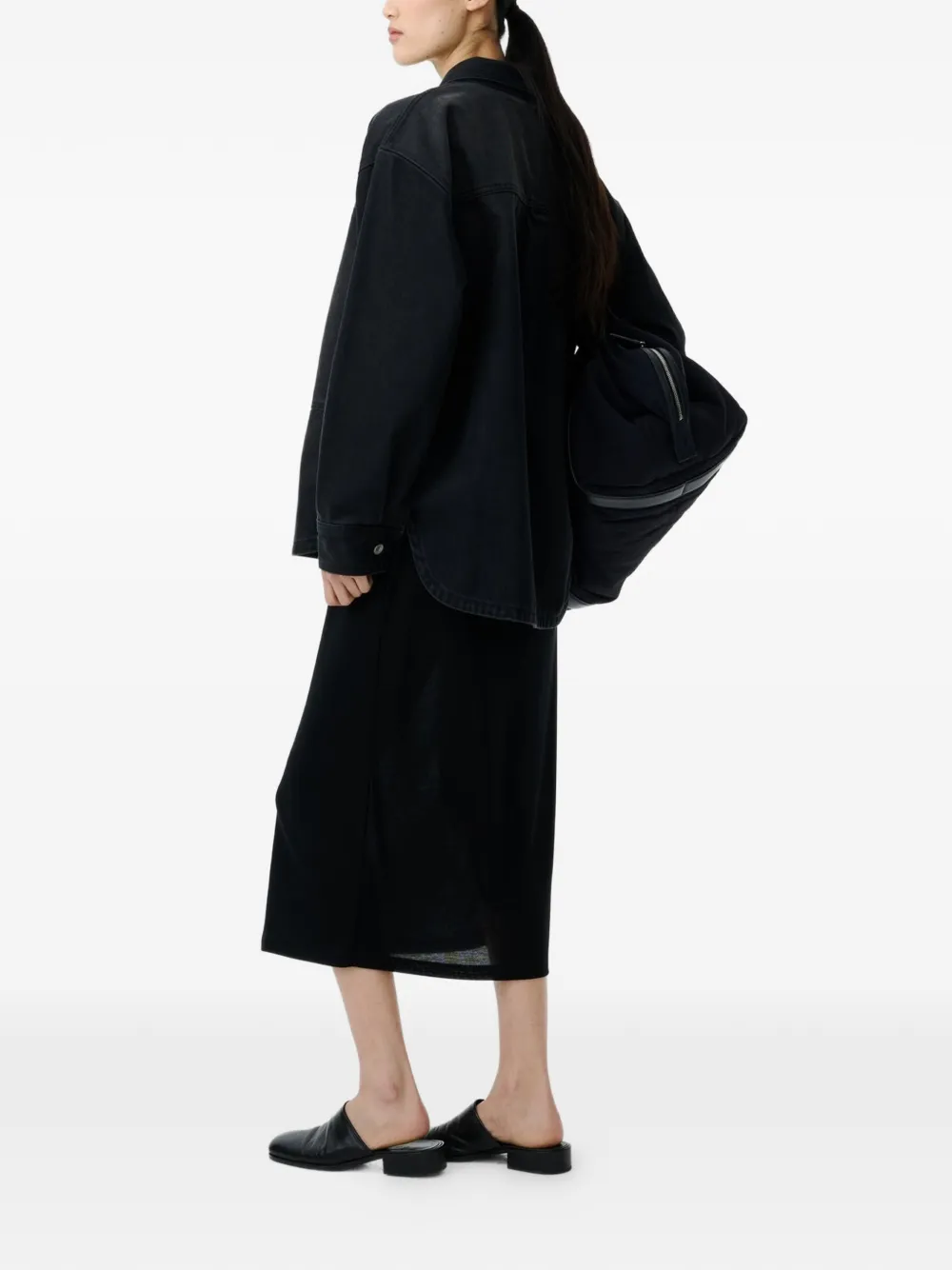 Studio Nicholson Paso boxy blouse met vervaagd effect Zwart
