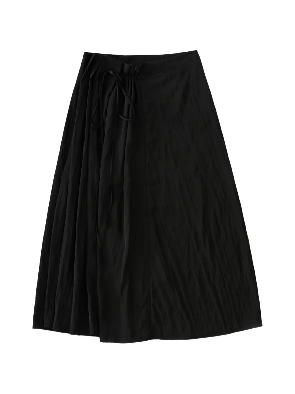 Studio Nicholson Messina A-line tie waist skirt - Nero