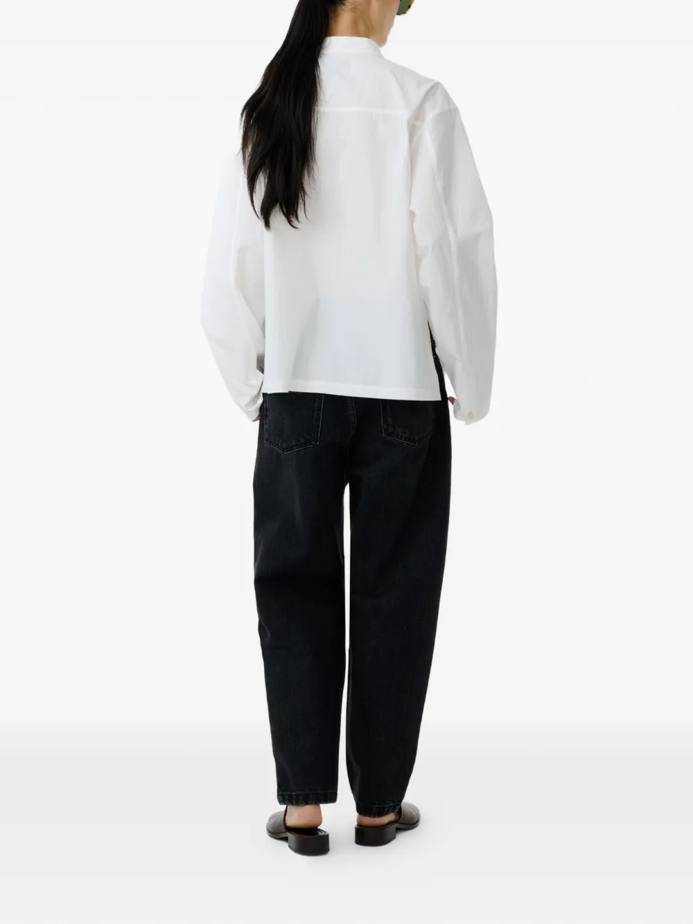Studio Nicholson Vega blouse met knopenbies Wit