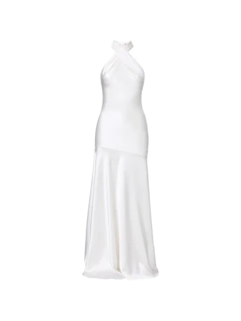 IL VOLO crossover halter neck maxi dress