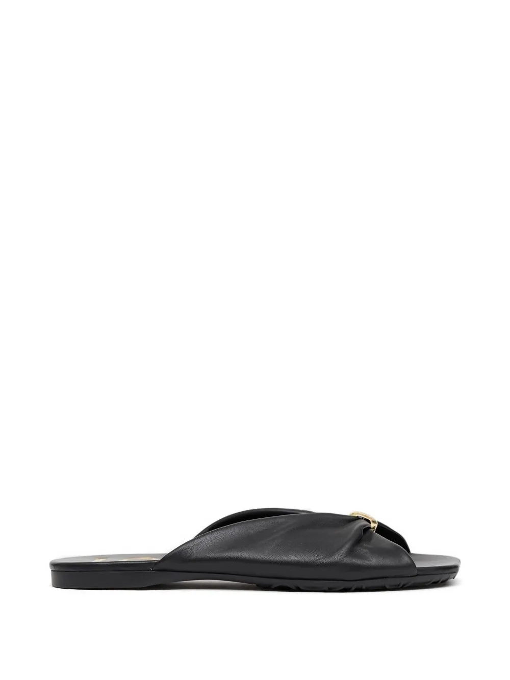 LOEWE leather flat sandals Zwart
