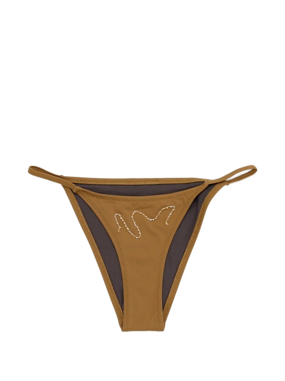 Paloma Wool Sharpie bead-embellished bikini bottoms - Braun