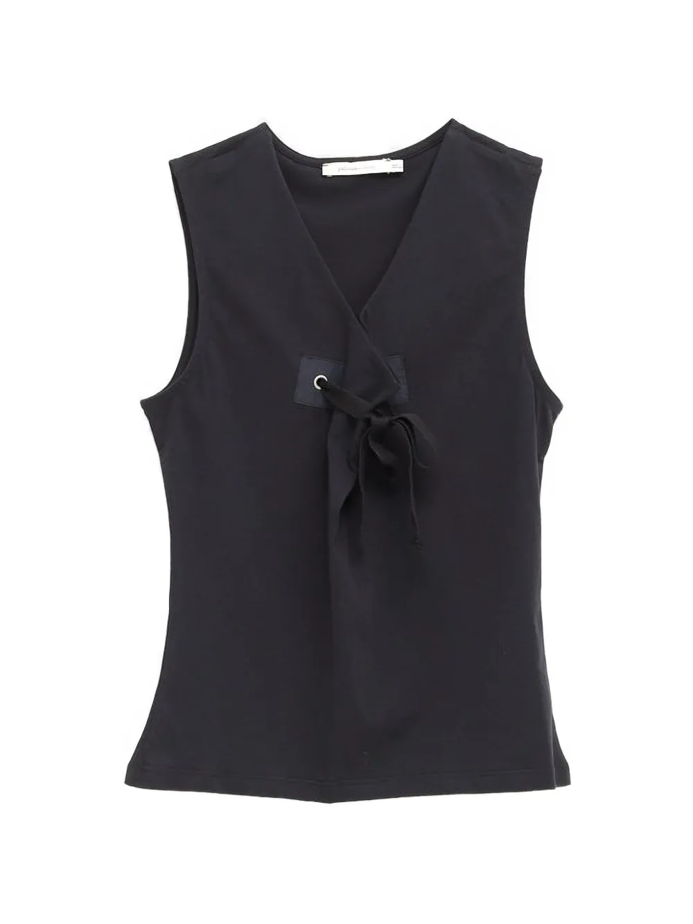 Paloma Wool Manir lace-up sleeveless top - Nero
