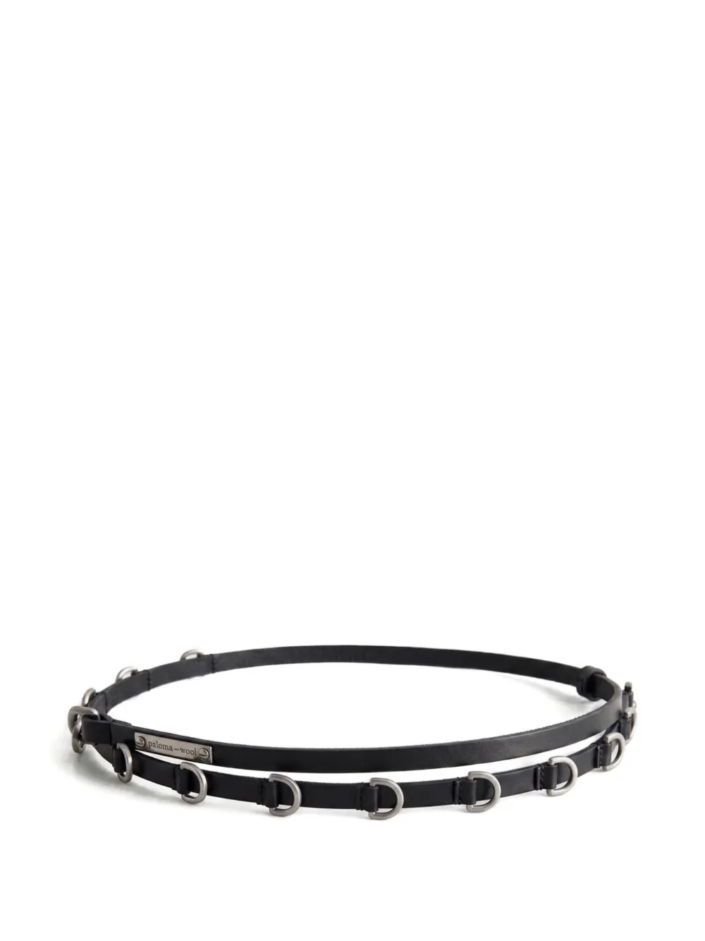 Paloma Wool Nora d-ring leather belt - Nero