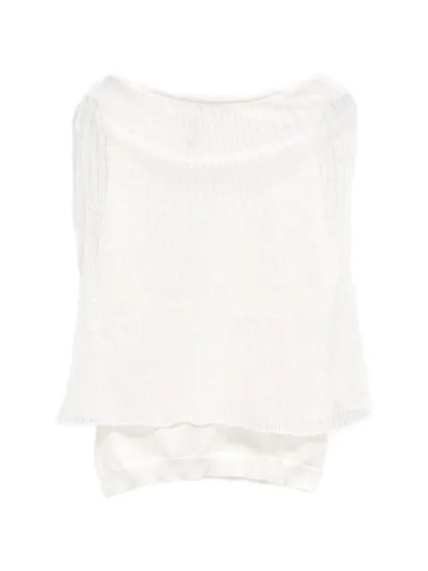 Paloma Wool Geripptes Saphira Strickoberteil im Layering-Look