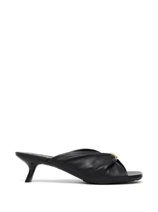 LOEWE ブラックレザーサンダル LOEWE レザー サンダル | ブラック | FARFETCH JP