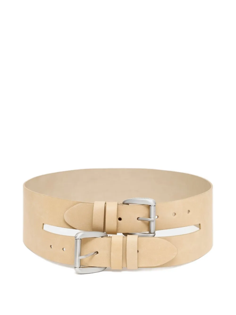 Paloma Wool Penelope double-buckle wide-strap belt - Toni neutri
