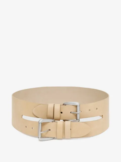 Paloma Wool Penelope double-buckle wide-strap belt