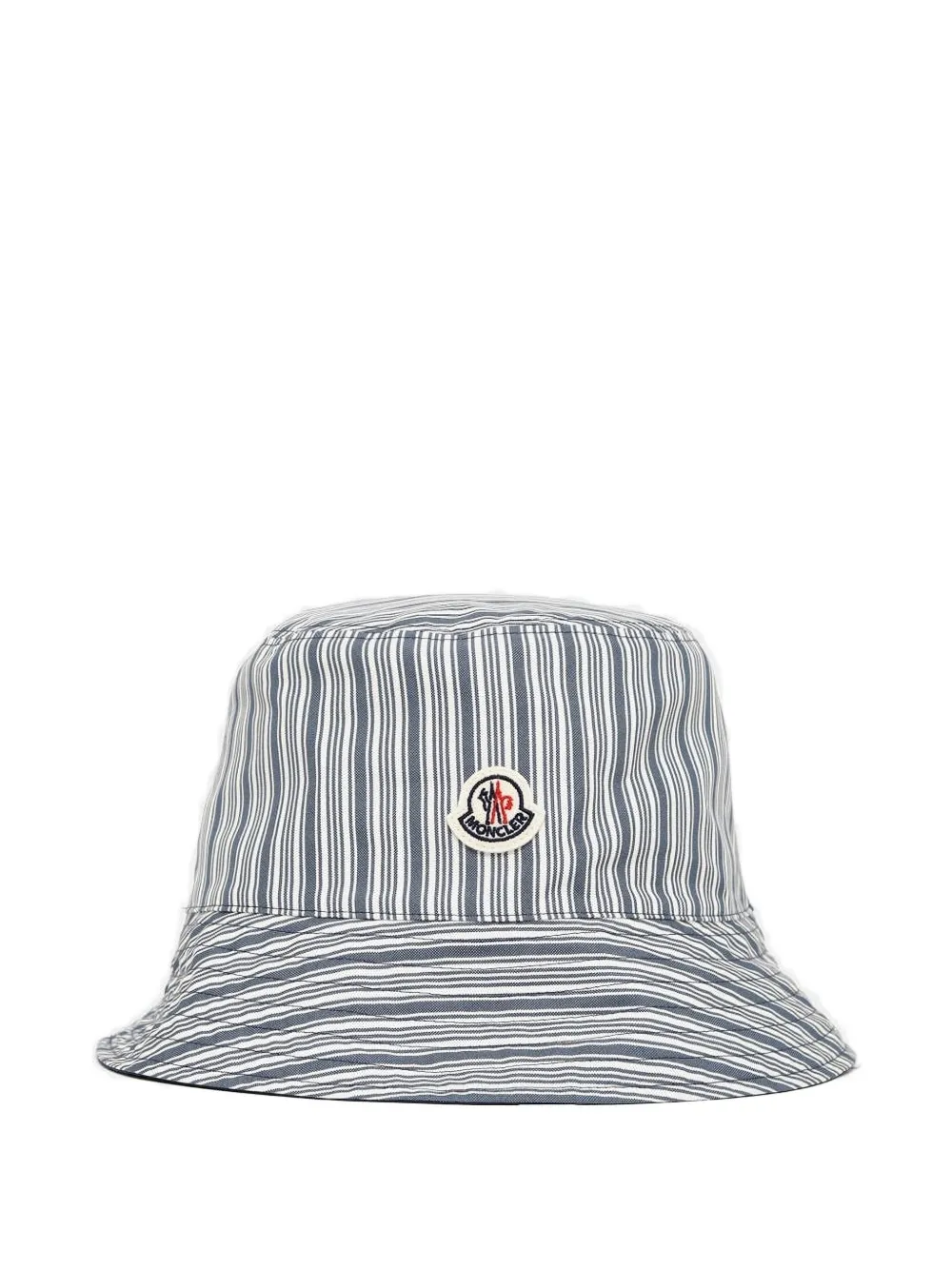 Moncler striped logo bucket hat - Blu