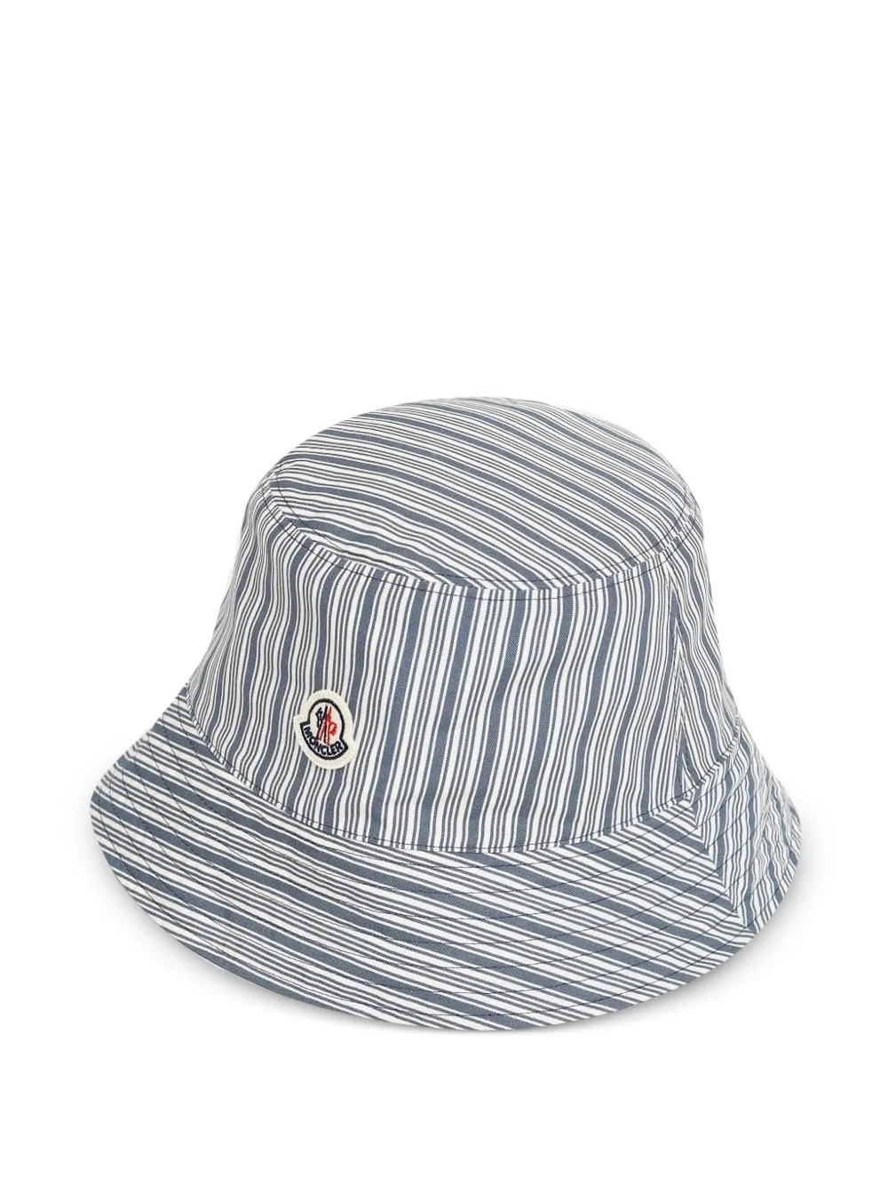  Moncler Striped Logo Bucket Hat - Blue 