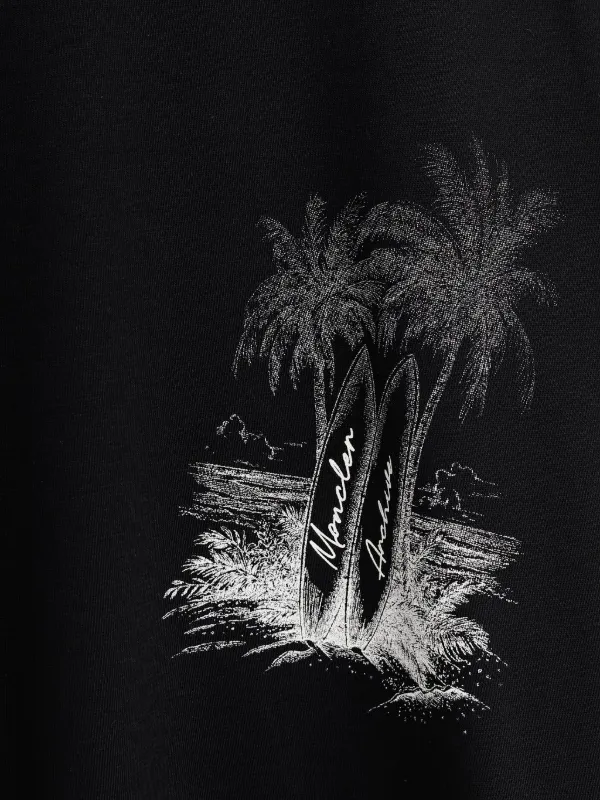 Moncler Beach Printed t-shirt | Black | FARFETCH