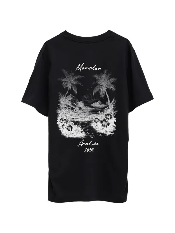 Moncler Beach Printed t-shirt | Black | FARFETCH
