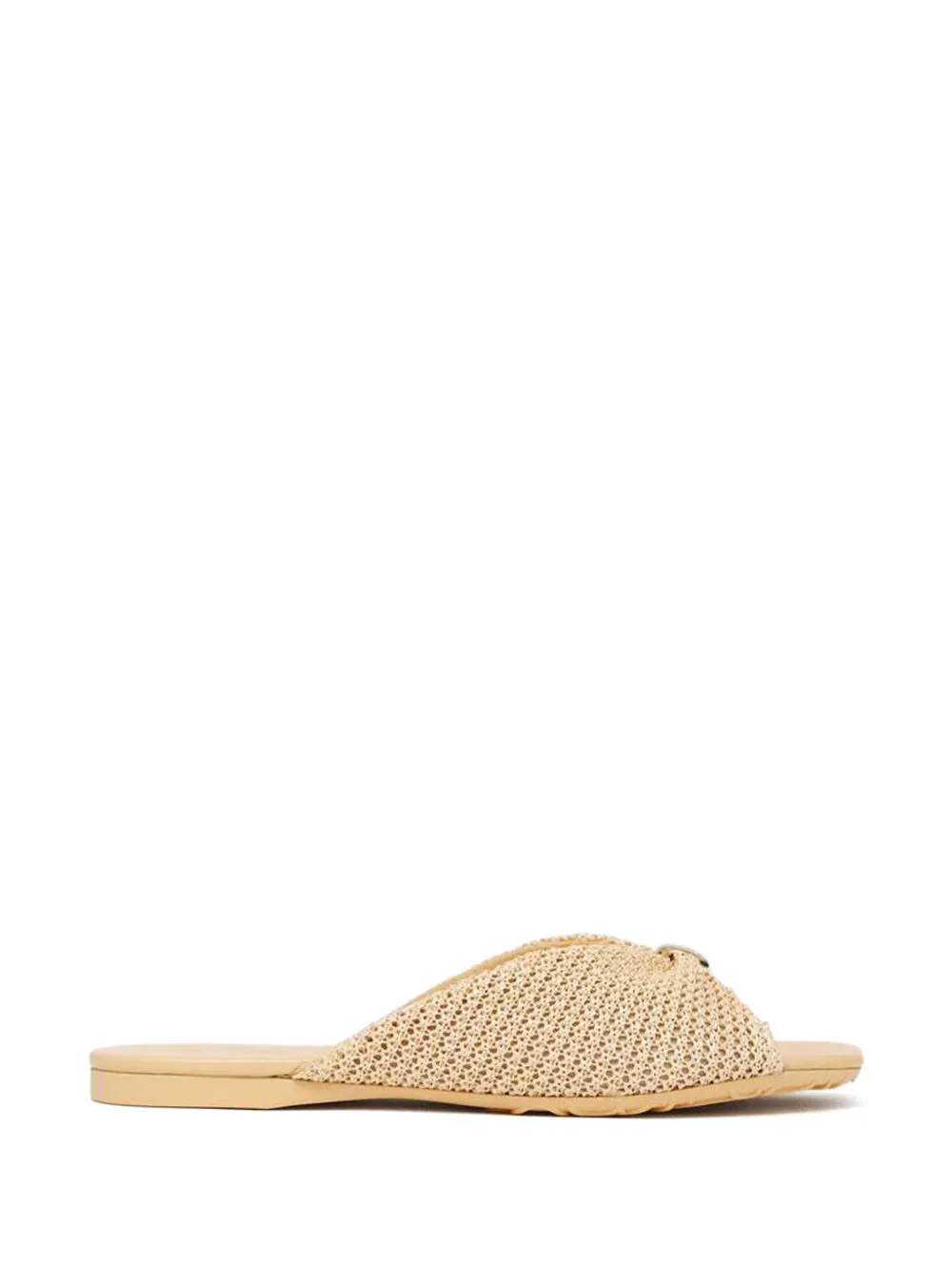 LOEWE raffia-effect flat sandals Beige