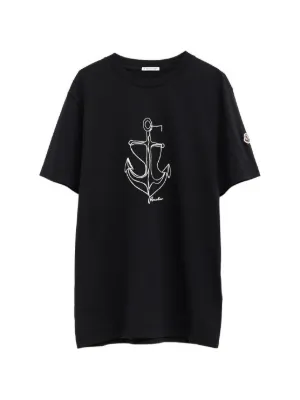 Moncler ビーチプリント Tシャツ | ブラック | FARFETCH JP