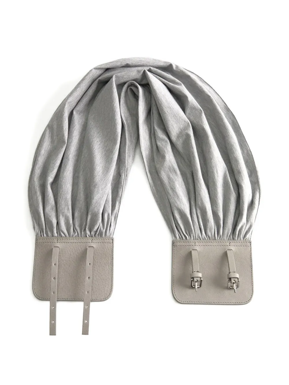Paloma Wool Adriana II double-buckle ruched belt - Grigio