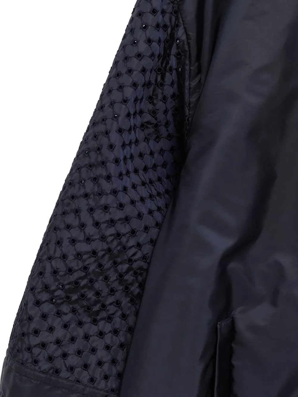  Moncler Geometric Perforations Zelkova Jacket - Blue 