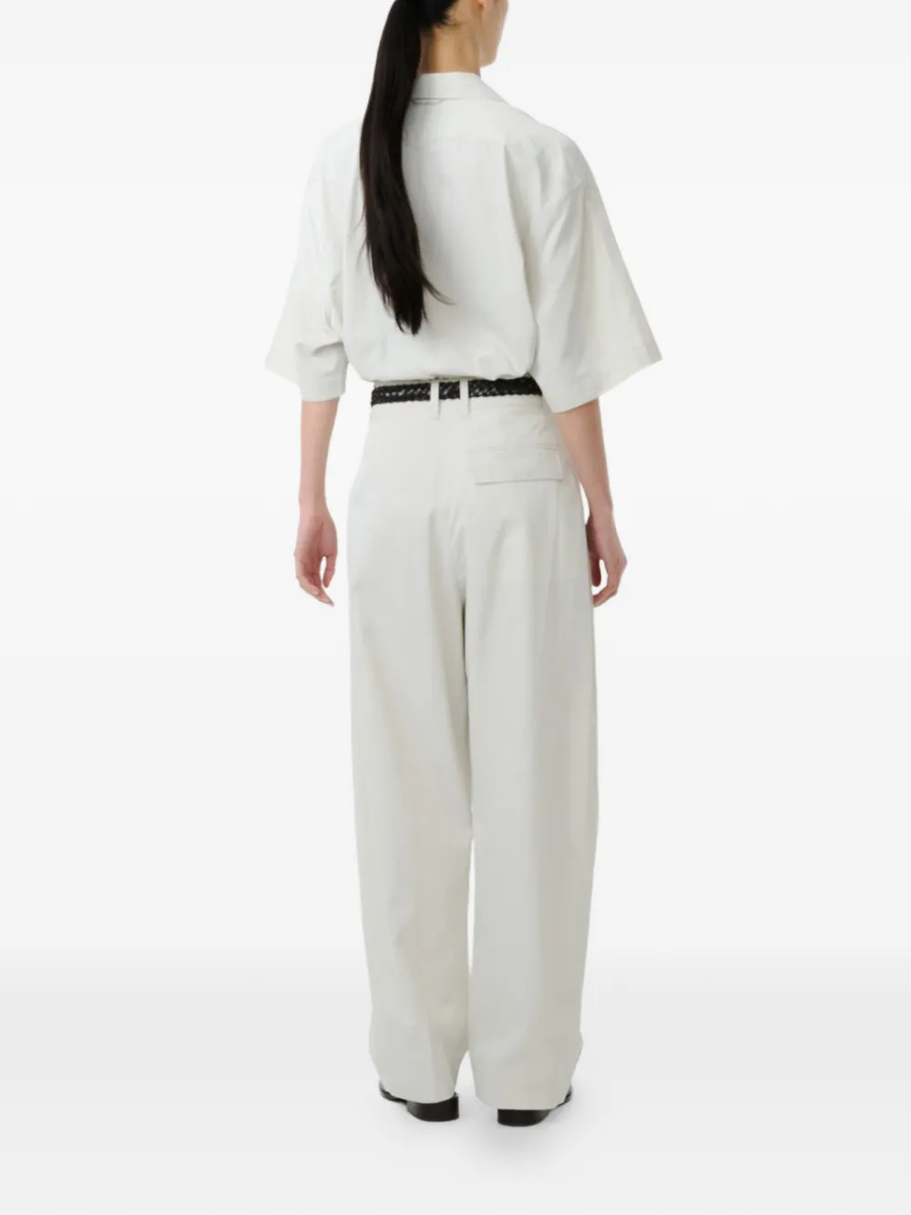 Studio Nicholson Delos blouse met puntkraag Beige