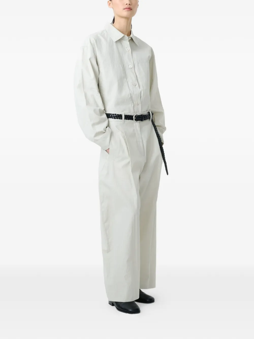 Studio Nicholson Broek met geplooid detail Beige