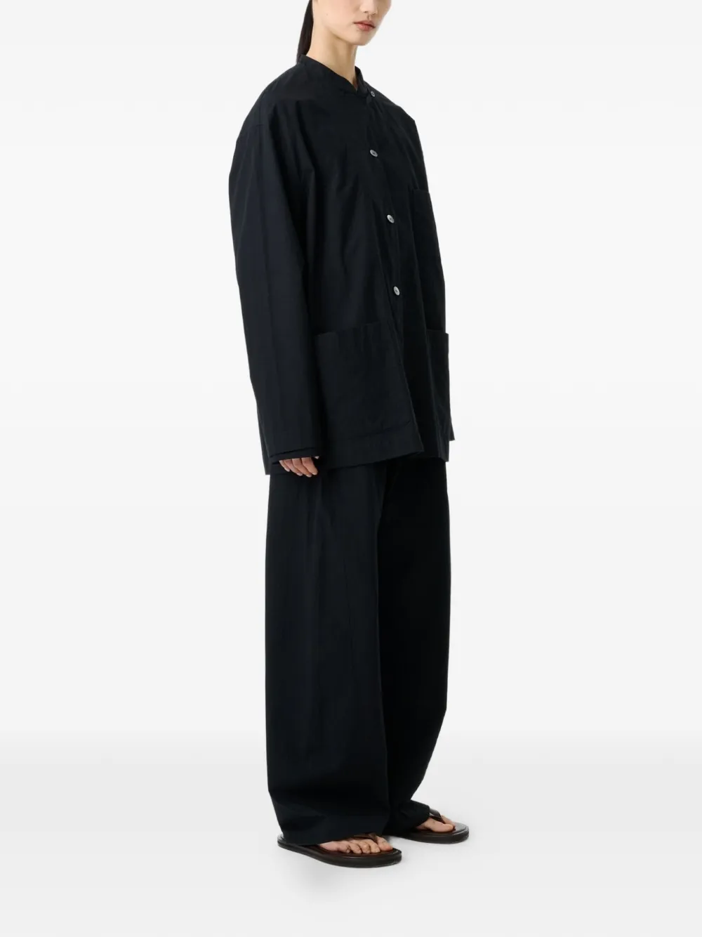 Studio Nicholson Ventura broek met gestrikte taille Zwart