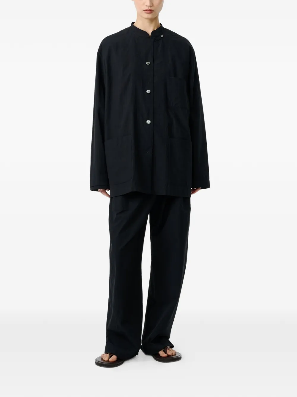 Studio Nicholson Ventura broek met gestrikte taille Zwart