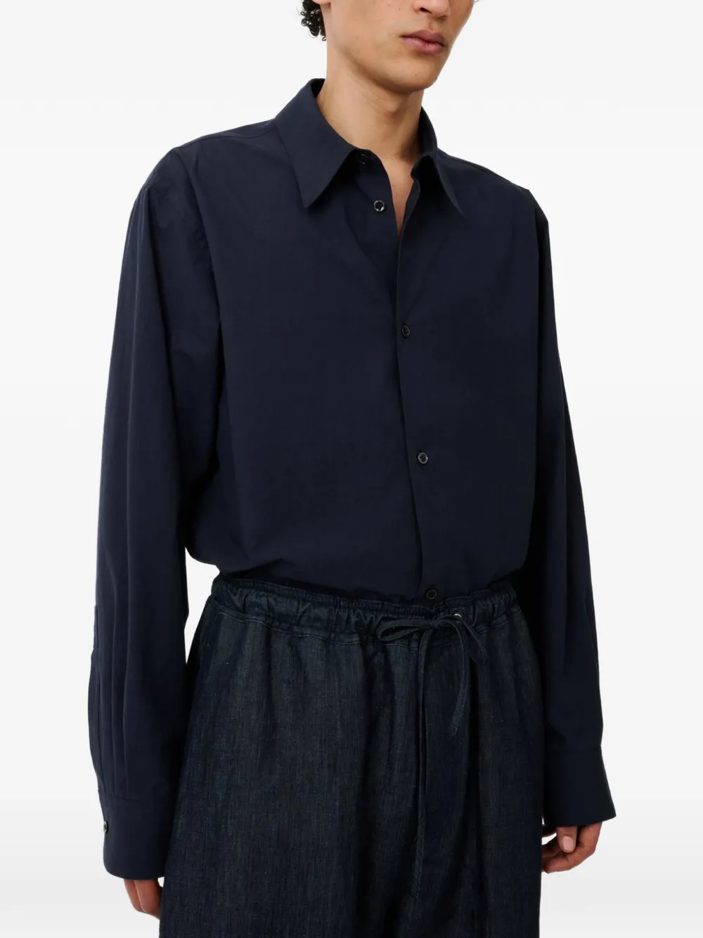 Studio Nicholson point-collar Shirt | Blue | FARFETCH