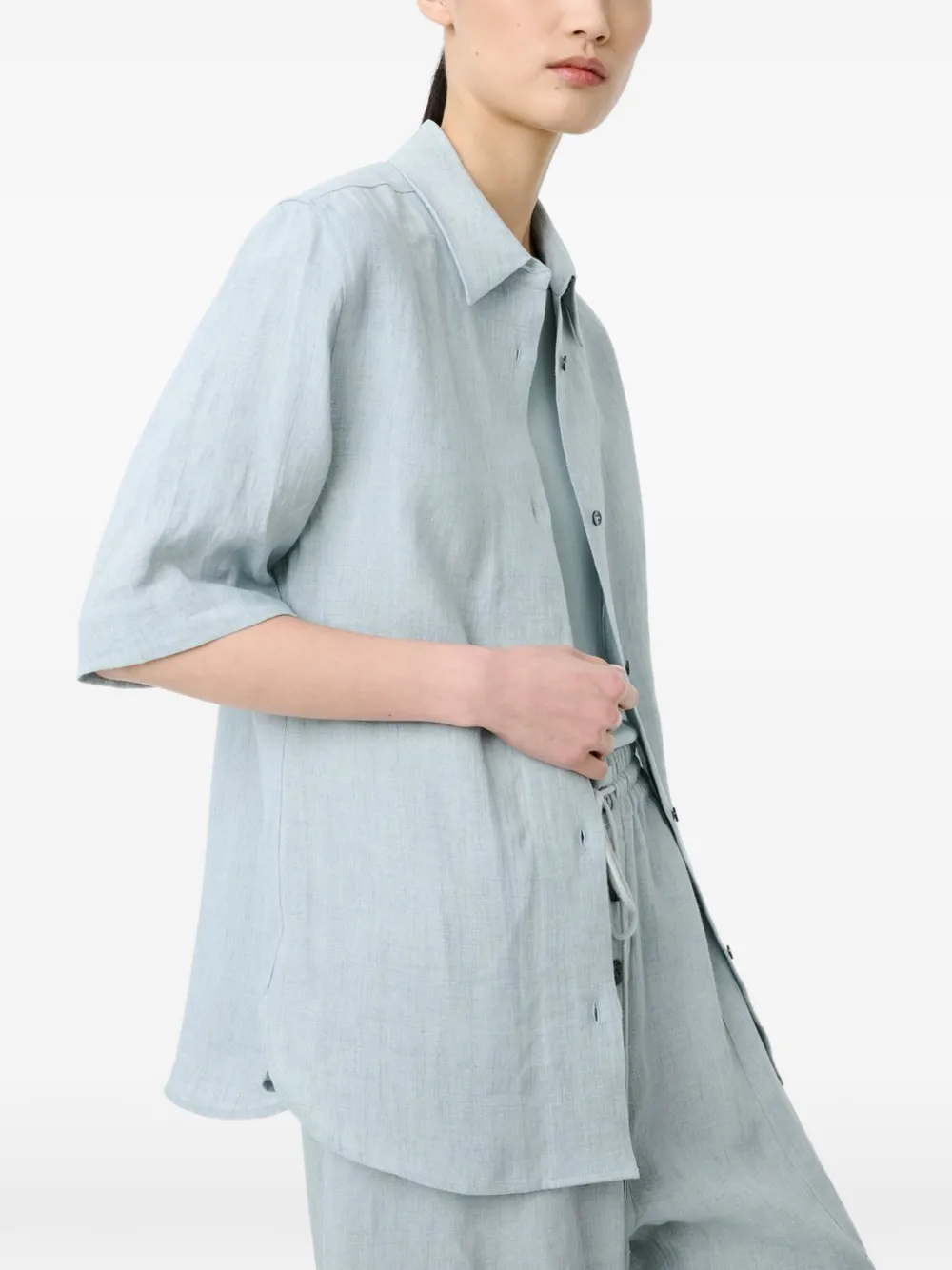Studio Nicholson Estes blouse met opgestikte zak Blauw