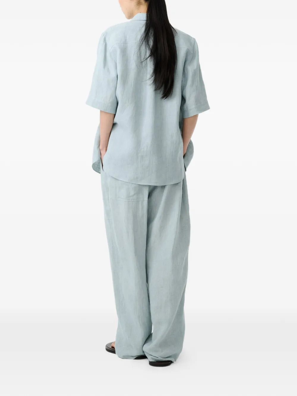 Studio Nicholson Estes blouse met opgestikte zak Blauw