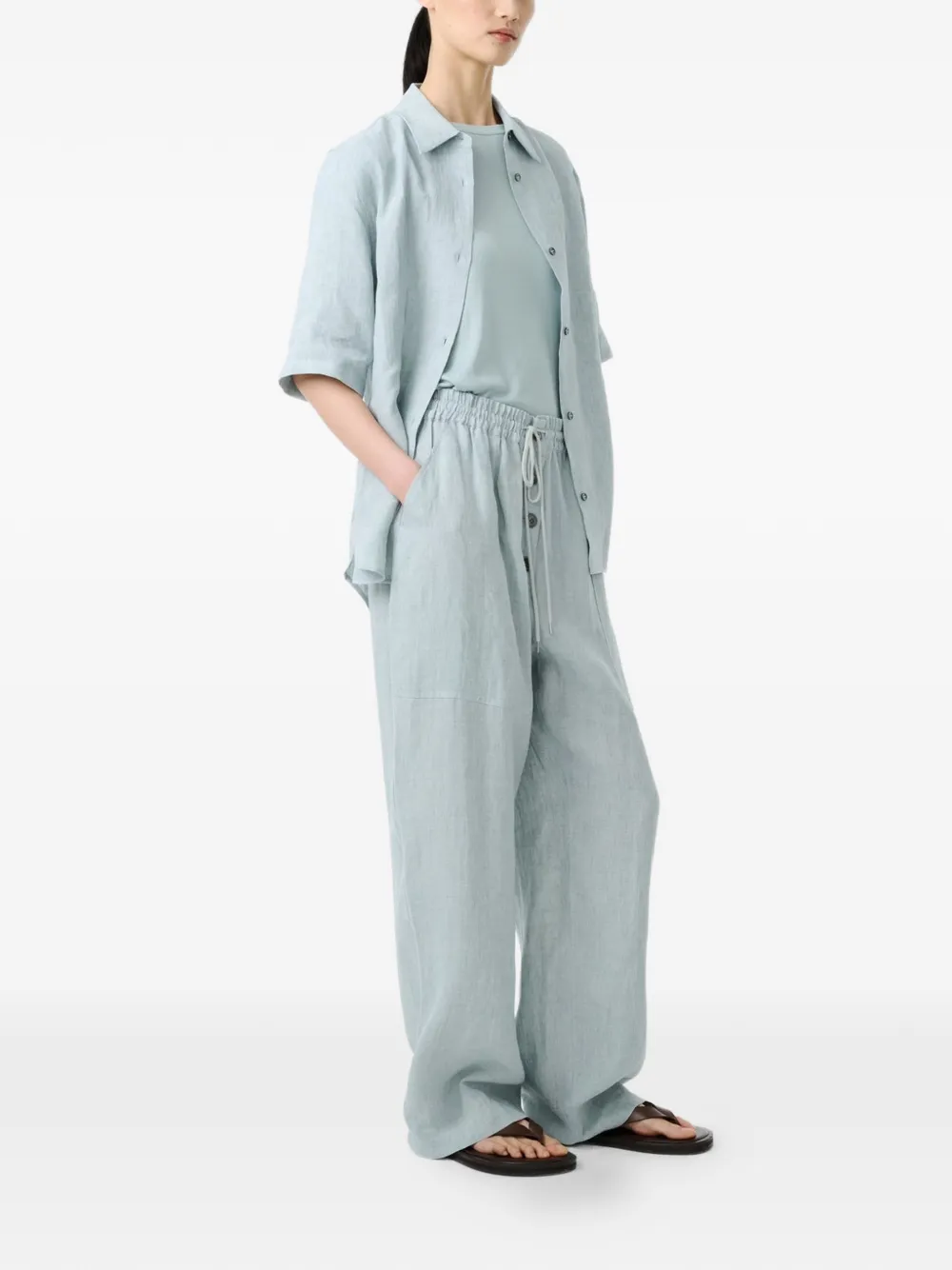  Studio Nicholson Estes Patch Pocket Shirt - Blue 