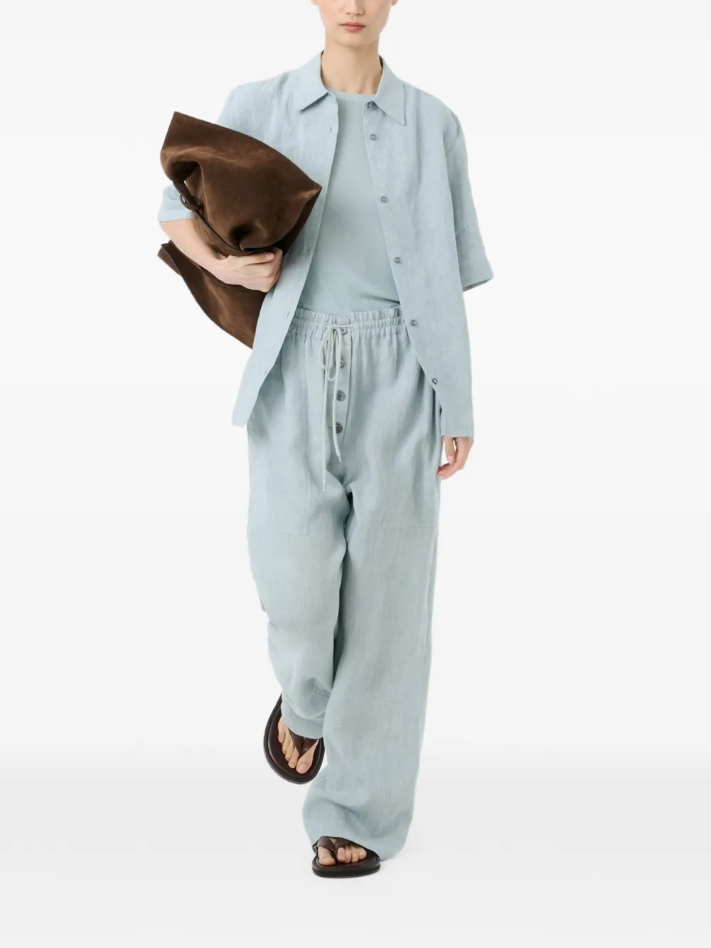  Studio Nicholson Estes Patch Pocket Shirt - Blue 