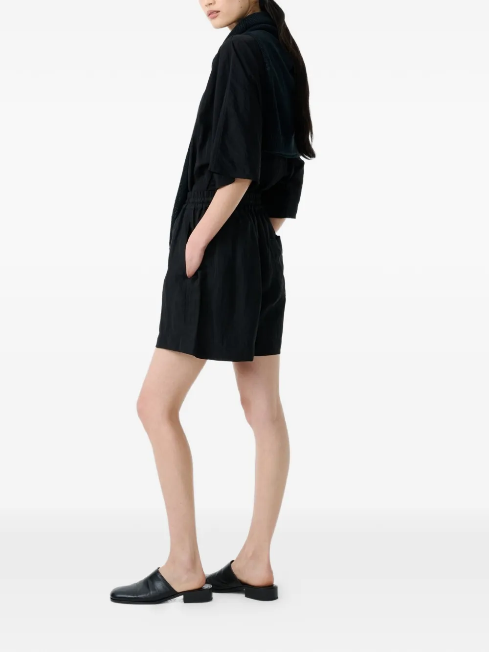 Studio Nicholson Karya elastische shorts Zwart