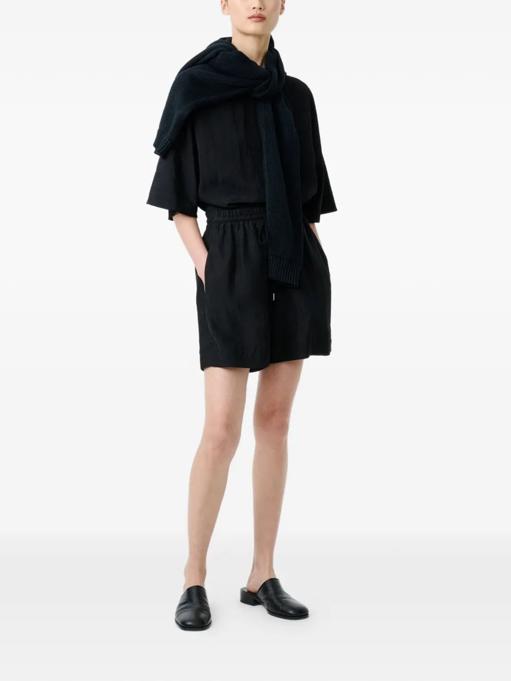  Studio Nicholson Karya Elasticated Shorts - Black 