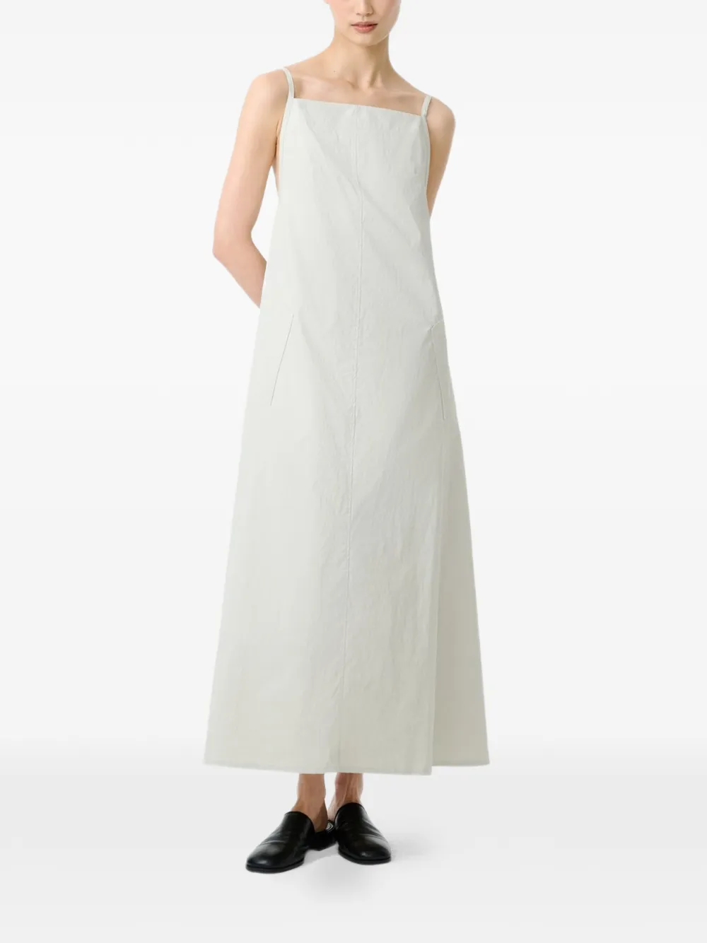  Studio Nicholson Chrono Tie Shoulder A-line Dress - Grey 