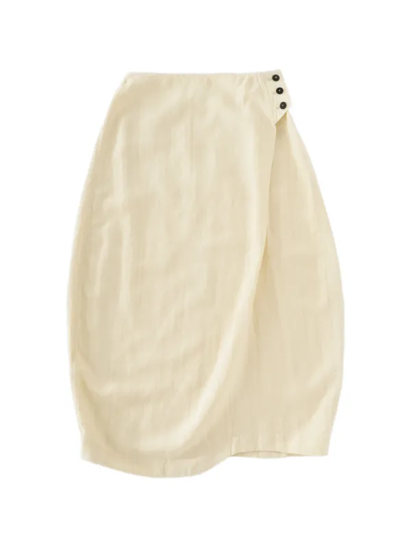 Studio Nicholson Bryde Button Patch Pocket Skirt in Yellow